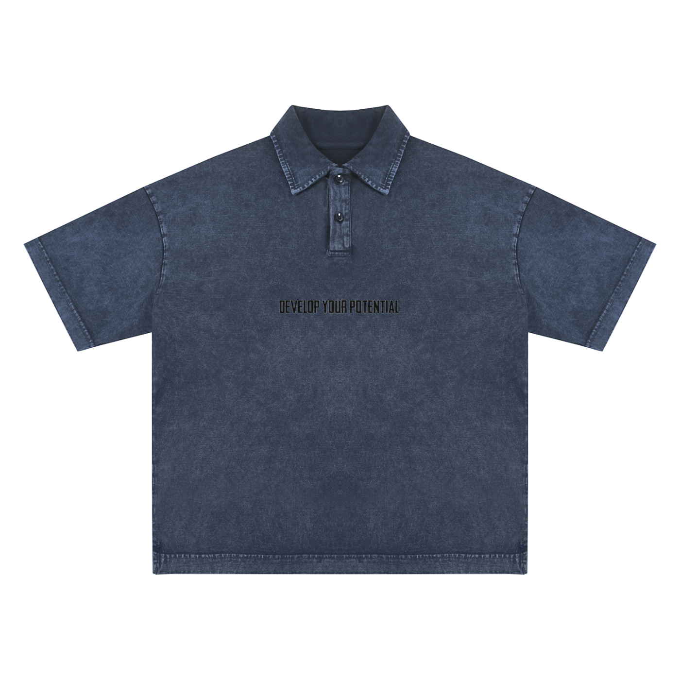 Heavyweight Snow-Washed Polo T-Shirt