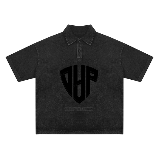 Heavyweight Snow-Washed Polo T-Shirt