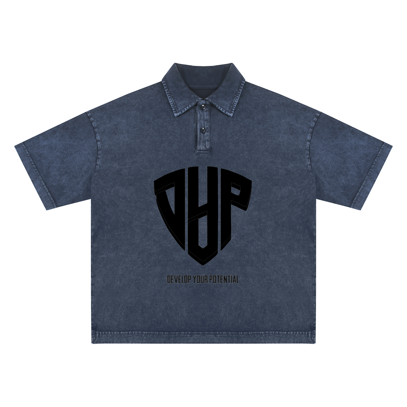 Heavyweight Snow-Washed Polo T-Shirt