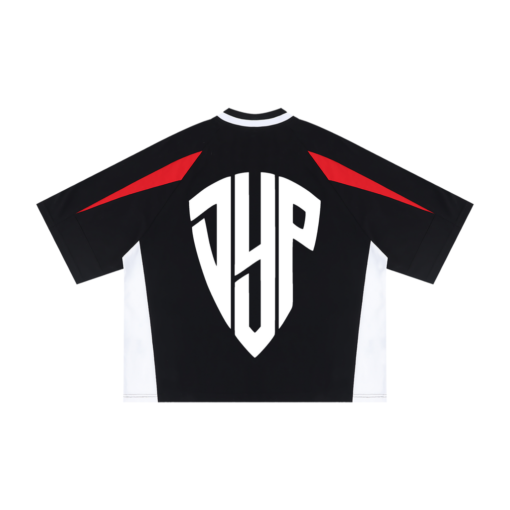 Unisex Oversized Color Block V-Neck T-Shirt