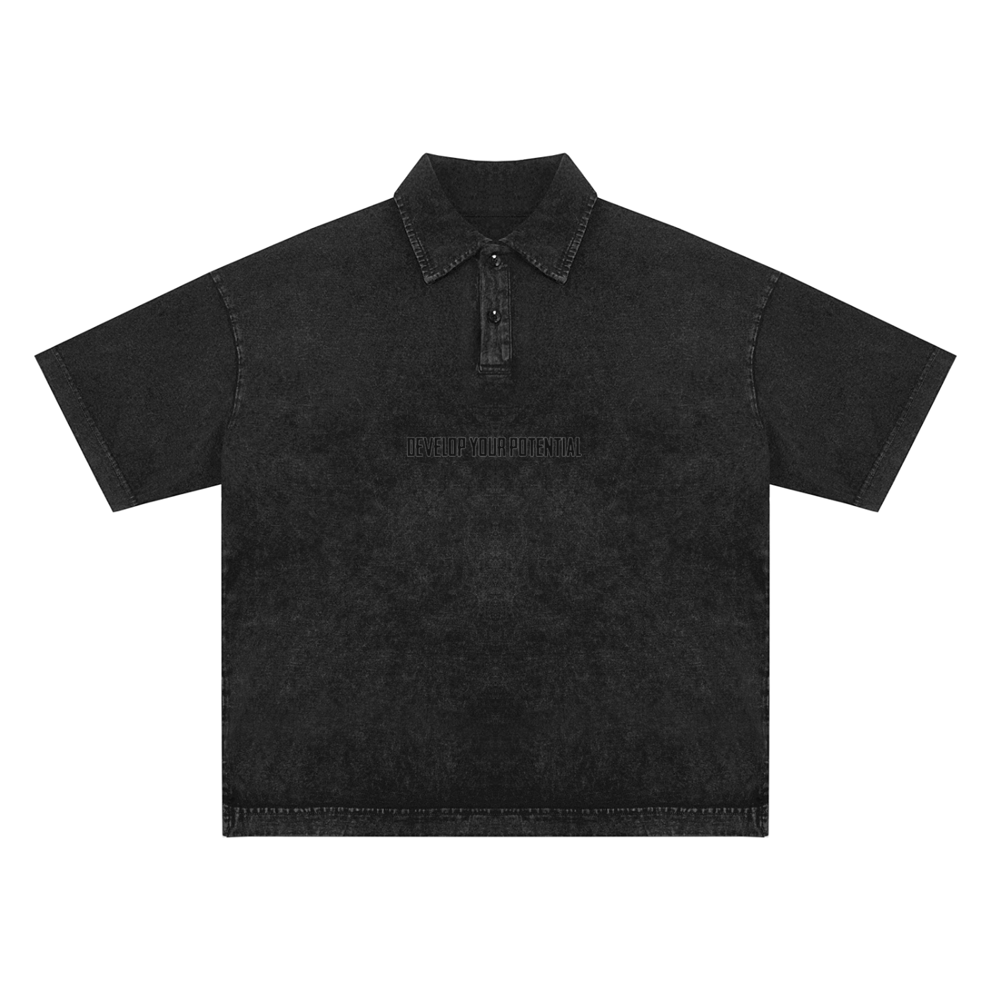 Heavyweight Snow-Washed Polo T-Shirt