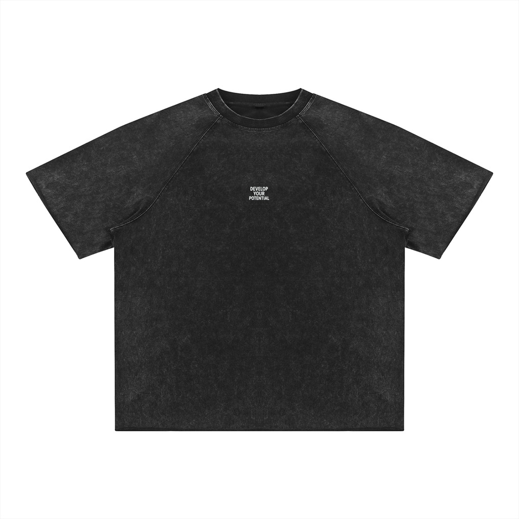 Unisex Mineral Wash Raw Edge T-Shirt