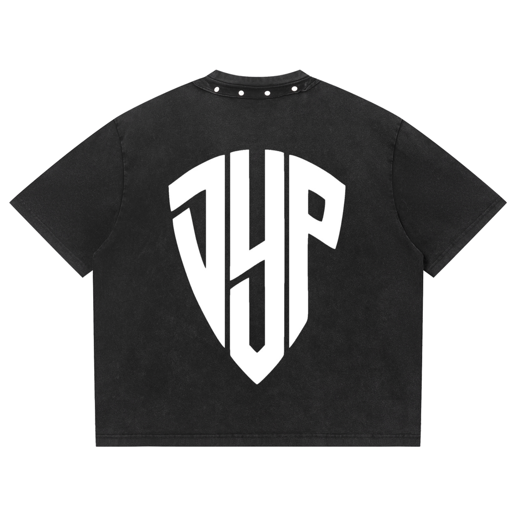 Unisex Washed Boxy Studded T-Shirt