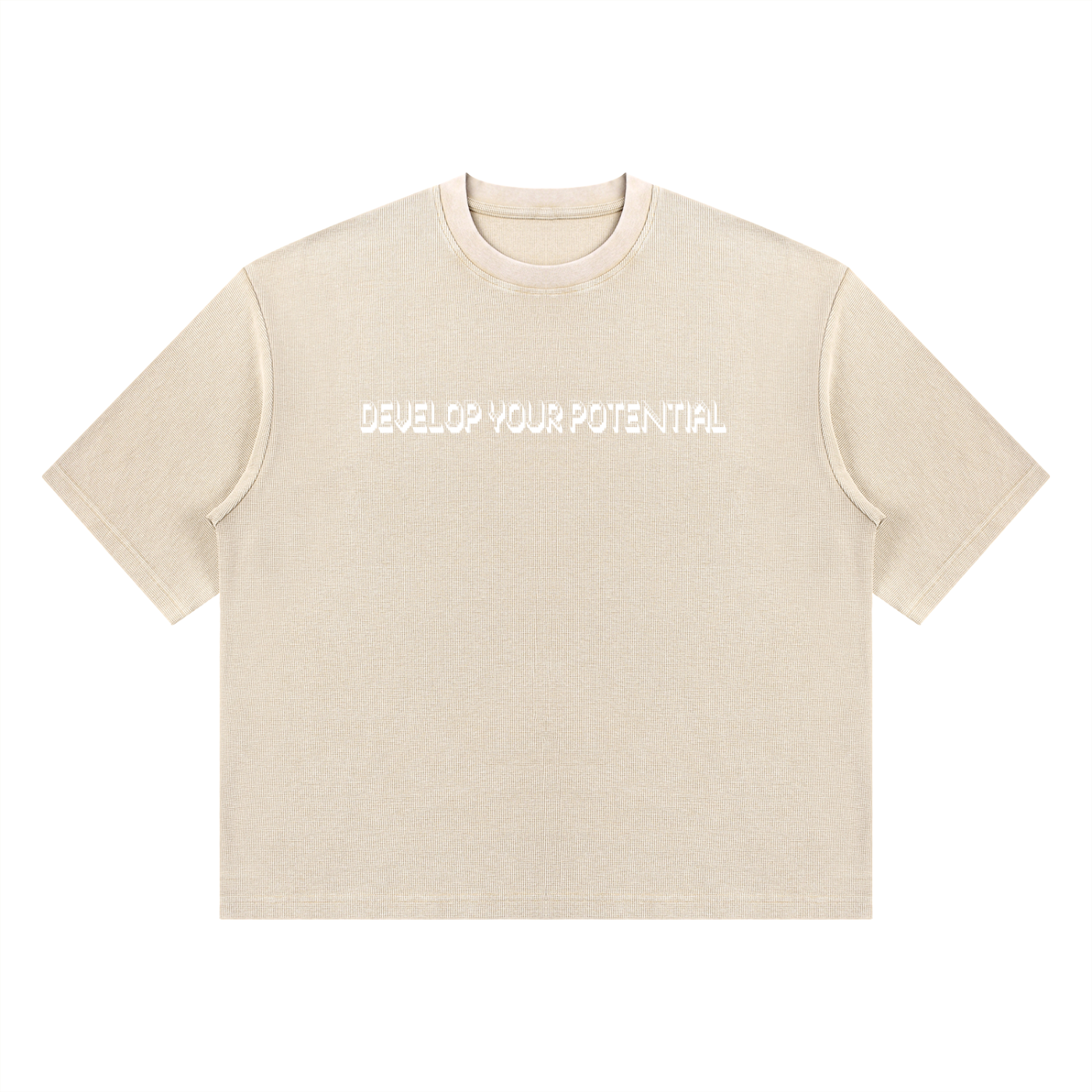 Unisex Mineral Wash Waffle Boxy T-Shirt