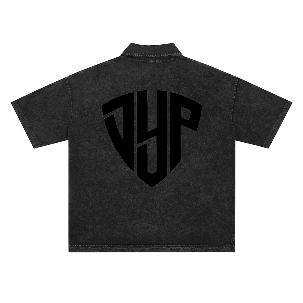Heavyweight Snow-Washed Polo T-Shirt