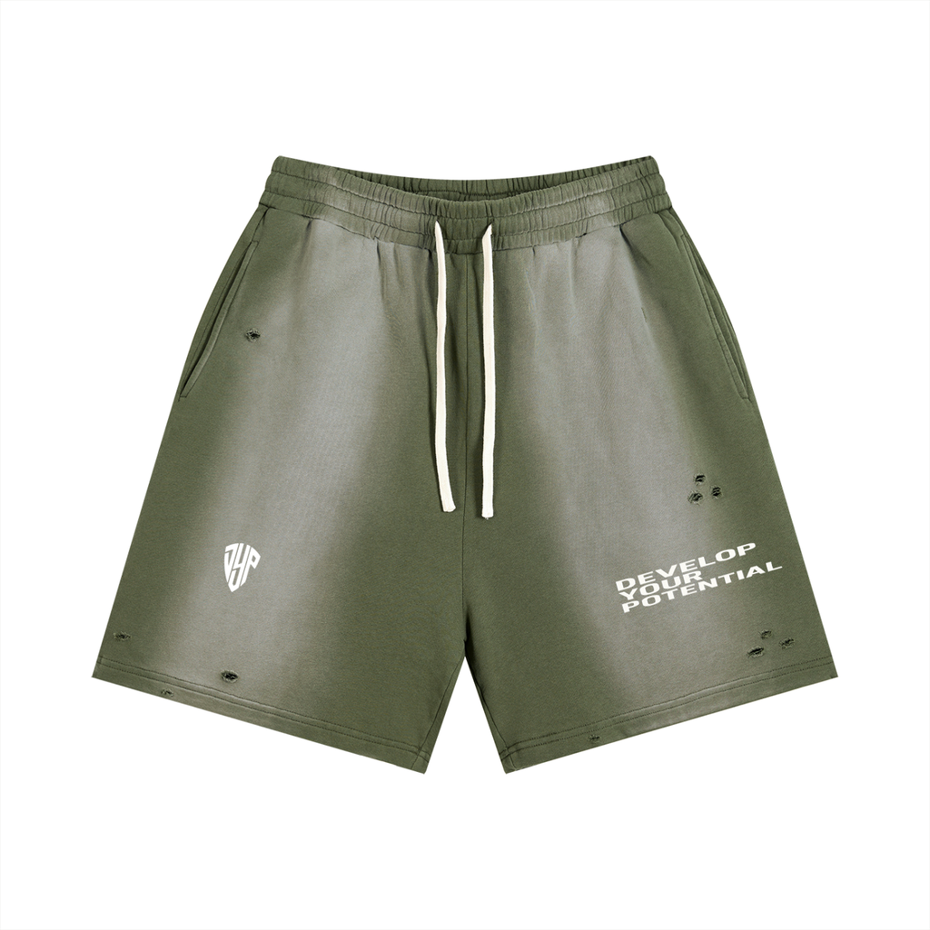 Sun Fade Distressed Shorts