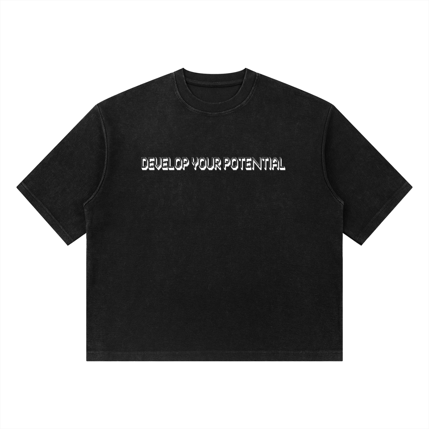 Unisex Mineral Wash Waffle Boxy T-Shirt