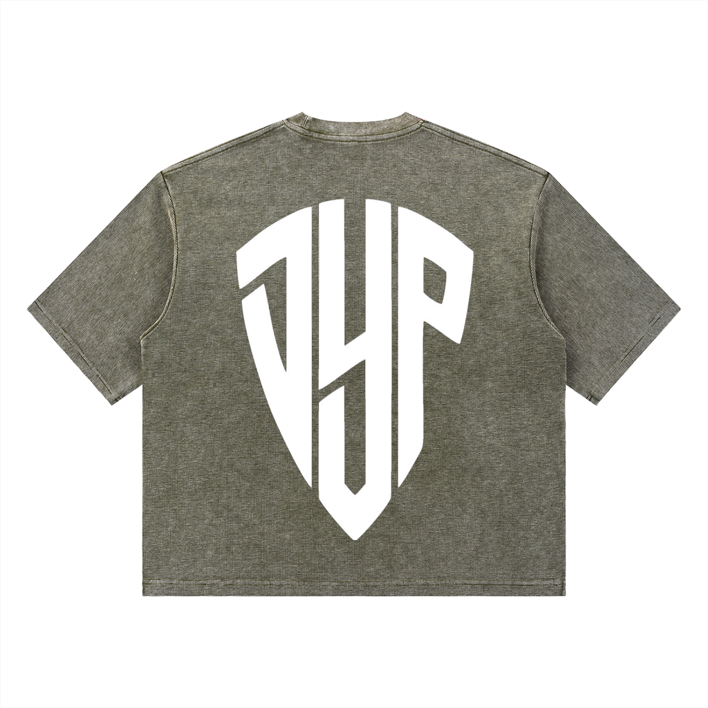 Unisex Mineral Wash Waffle Boxy T-Shirt