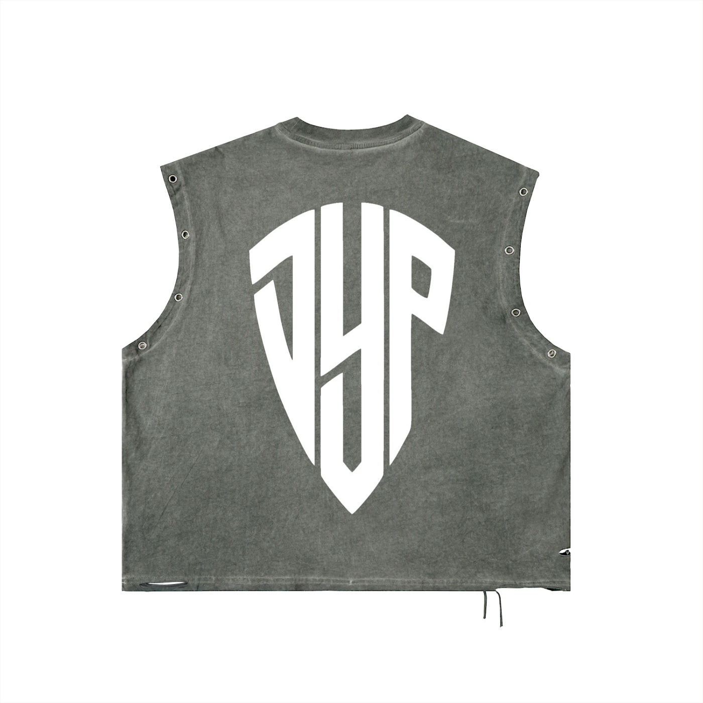 Distressed Grommet Eyelet Tank Top