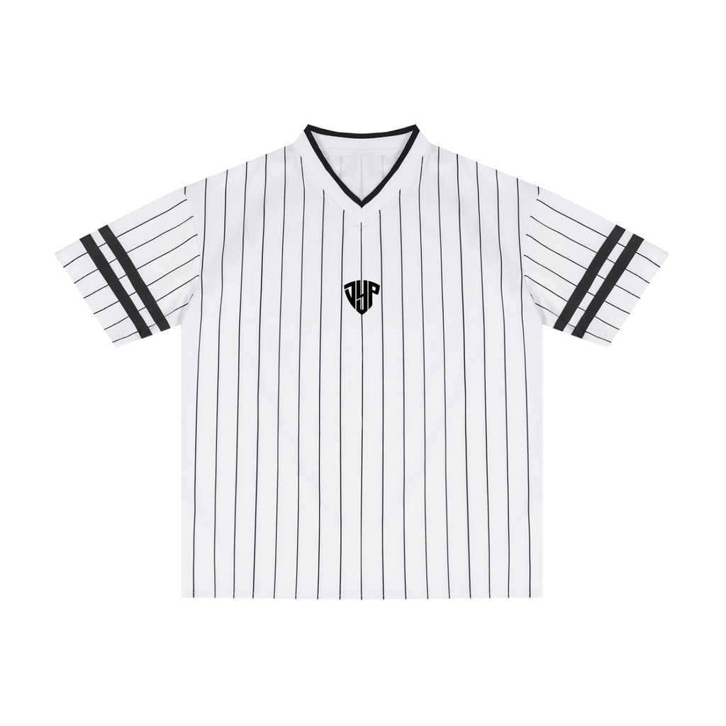 Unisex Striped Loose V-Neck T-Shirt