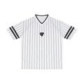 Unisex Striped Loose V-Neck T-Shirt