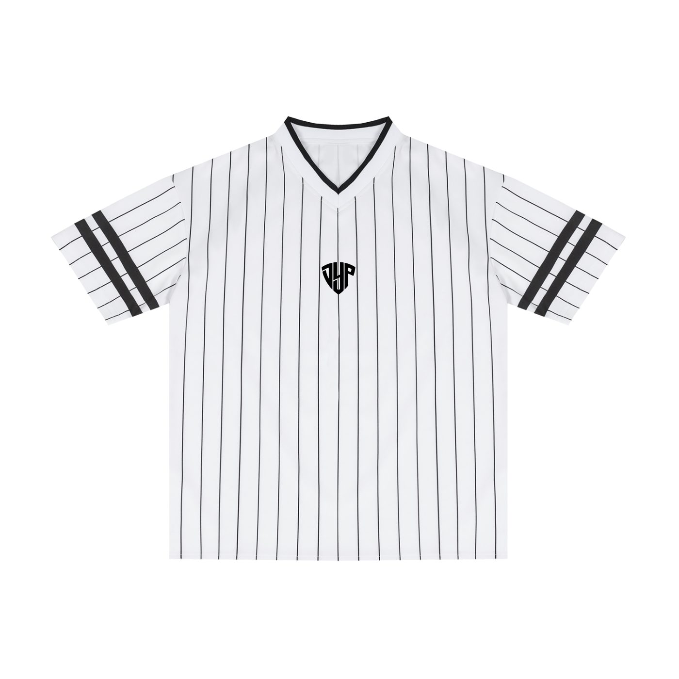 Unisex Striped Loose V-Neck T-Shirt