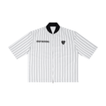 Unisex Striped Full-Zip Baseball Jersey