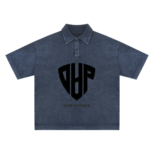 Heavyweight Snow-Washed Polo T-Shirt