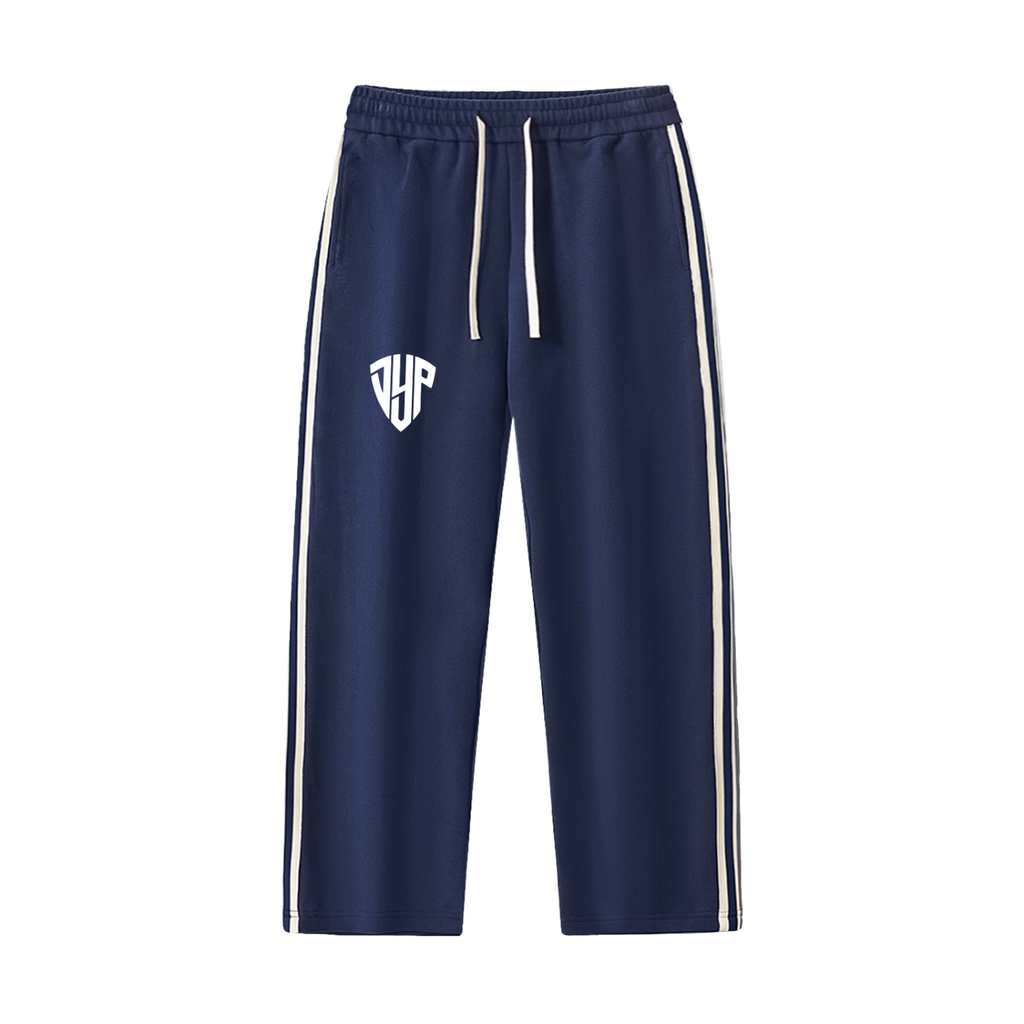 Contrast Side-Stripe Straight-Leg  Pants