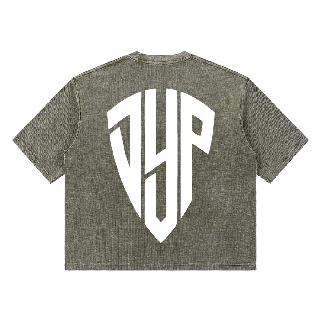 Unisex Mineral Wash Waffle Boxy T-Shirt