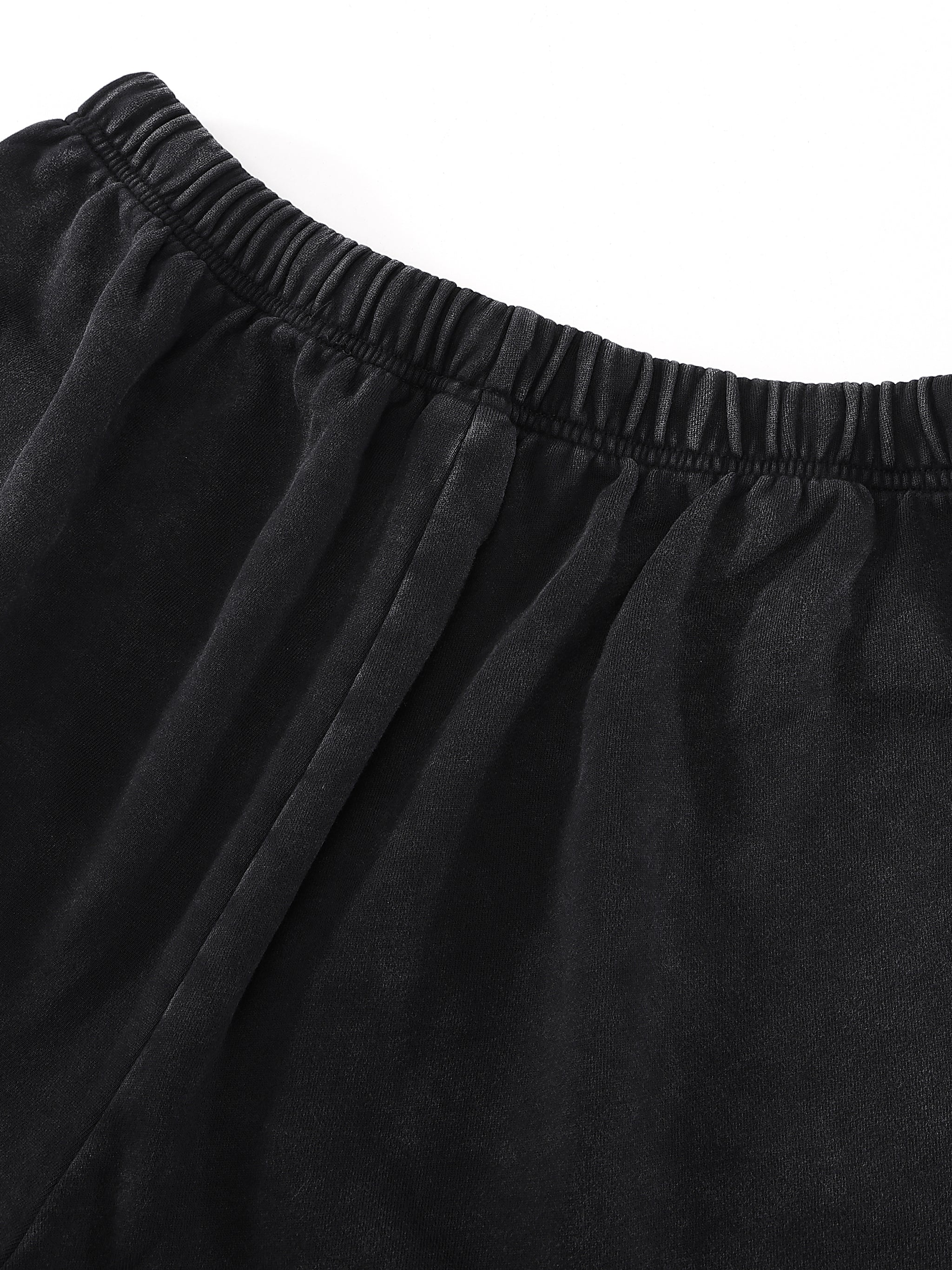 Heavyweight  Vintage Washed  Tiger Stripes Short Pants - 360 GSM